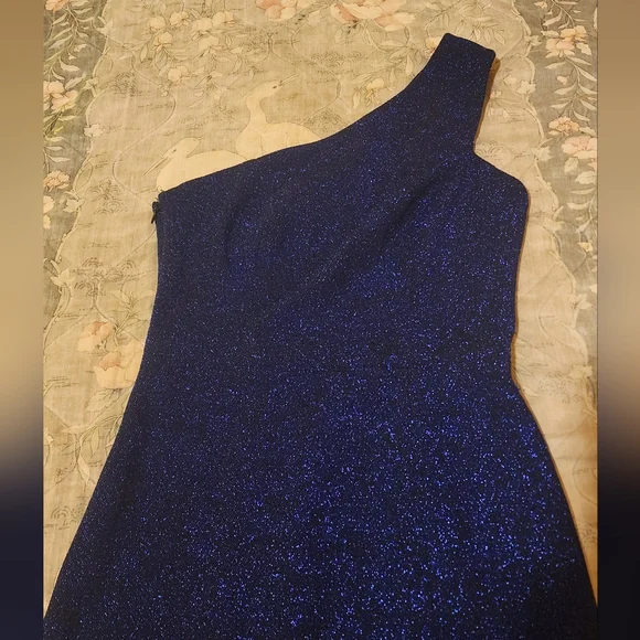 Blue Sparkle Designer Formal Dress (Prom) - Picture 6 of 7